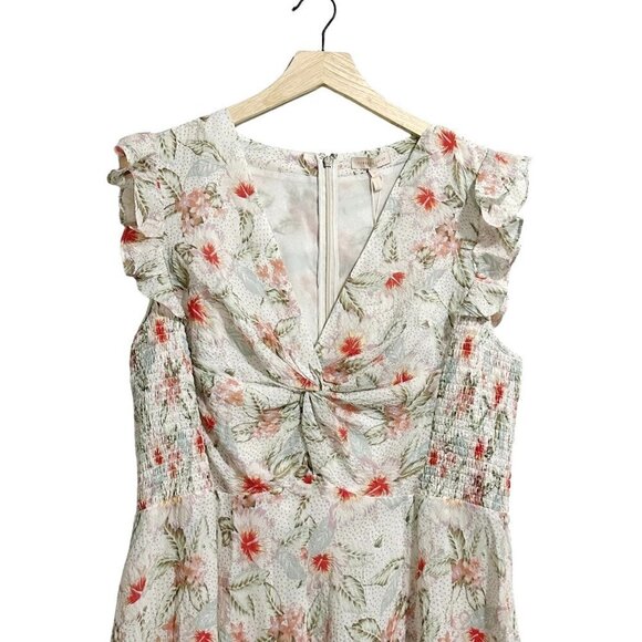 Rebecca Taylor Kamea Stretch Silk Dress In Snow Combo, Size 14, New with tag - Picture 7 of 16